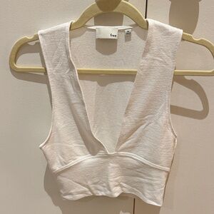 Wilfred free low v-neck white Sleeveless Top